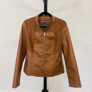 Cavalini - Camel Colored Faux Leather Jacket